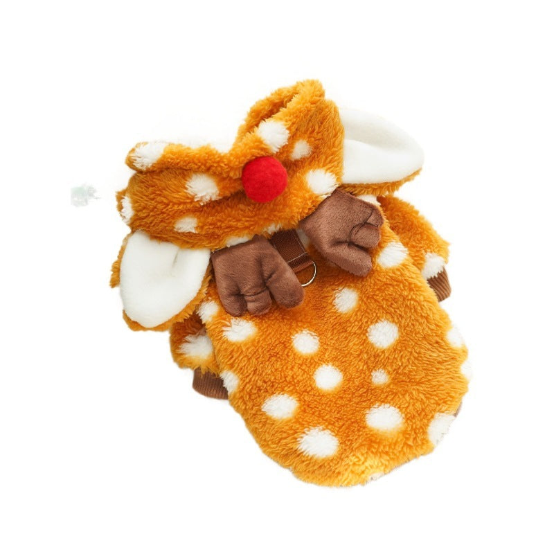Pawliday Cheer: Plush Reindeer Dog Costume
