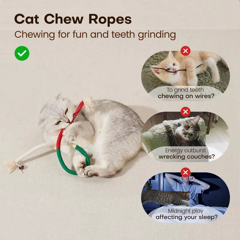 Supaw Rope Trio: 3-Piece Cat Chew Rope Set