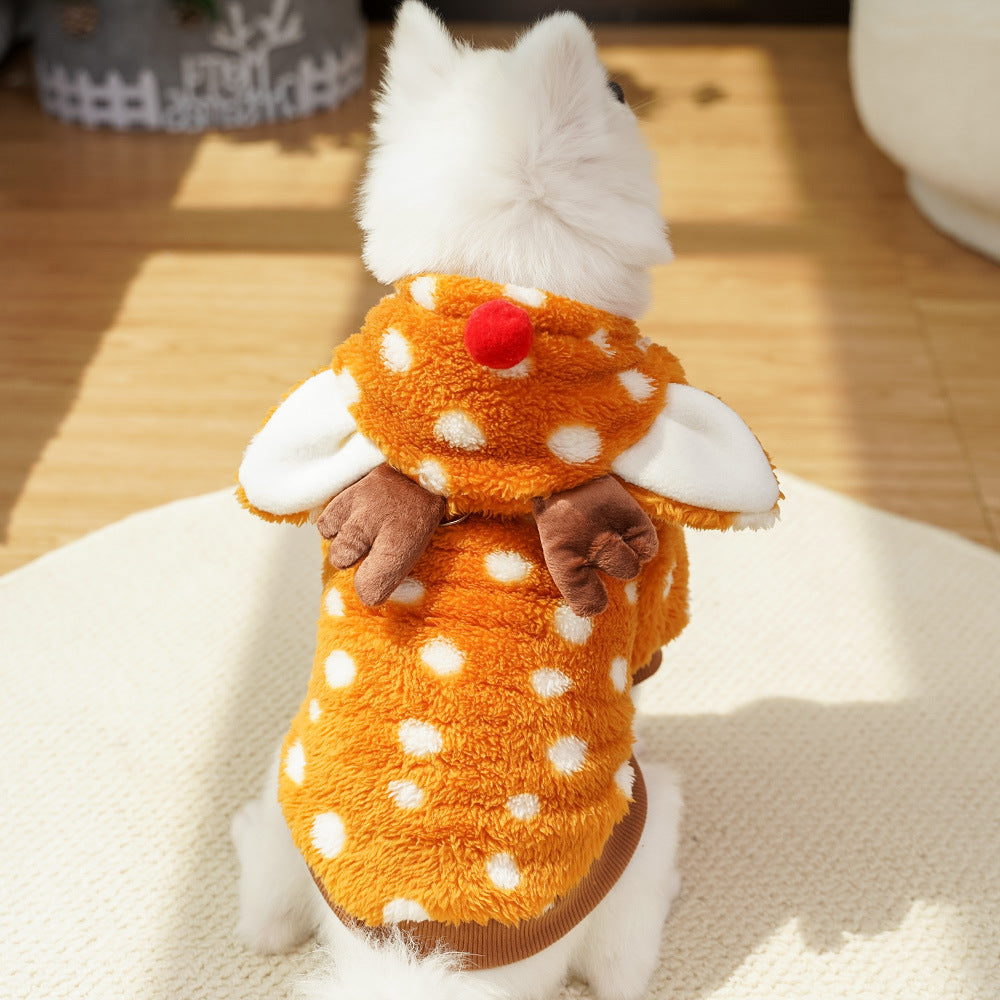Pawliday Cheer: Plush Reindeer Dog Costume