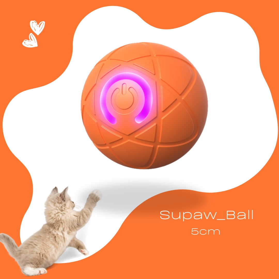 Lightweight and colorful bounce ball toy for cats, perfect for chasing and batting