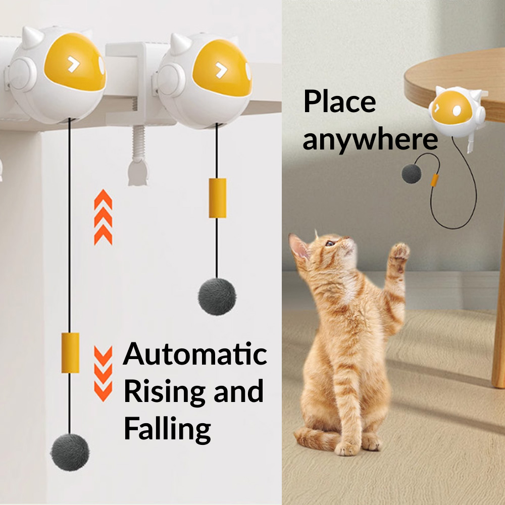 ActivePaw Tease & Chase: Automatic Cat Toy with Clip-On & Motion Ball