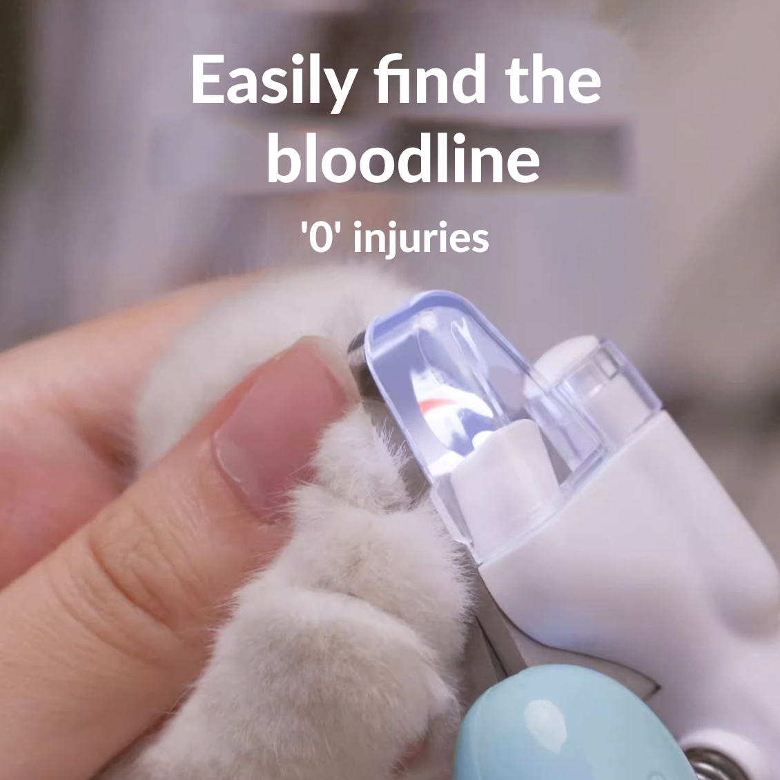 FurFresh LED Pet Paw Trimmer – Waterproof & USB-Charged