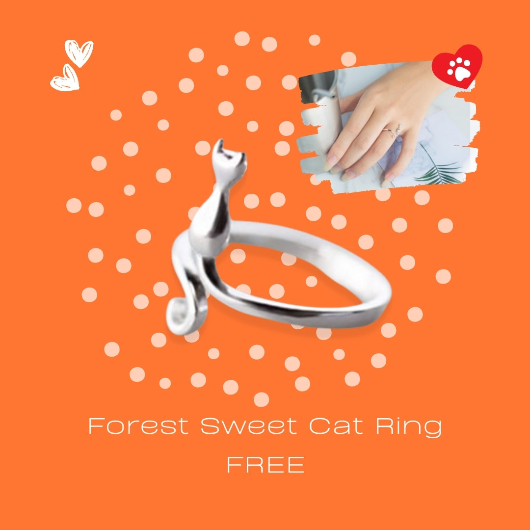 Elegant cat-shaped Forest Sweet Ring included for free with the Meow Fusion Pack