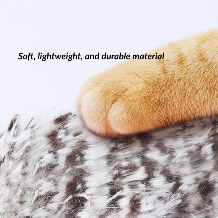 High-quality, durable fabric of the PawActive interactive owl toy for long-lasting play