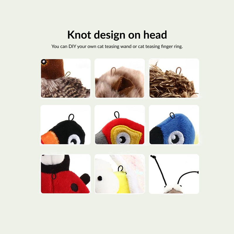 Cat toy equipped with soft, natural feathers that encourage pouncing and interactive play for cats