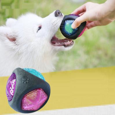 Light-up, noise-making dog toy designed to capture your pet's attention, keeping them entertained with glowing lights and sounds