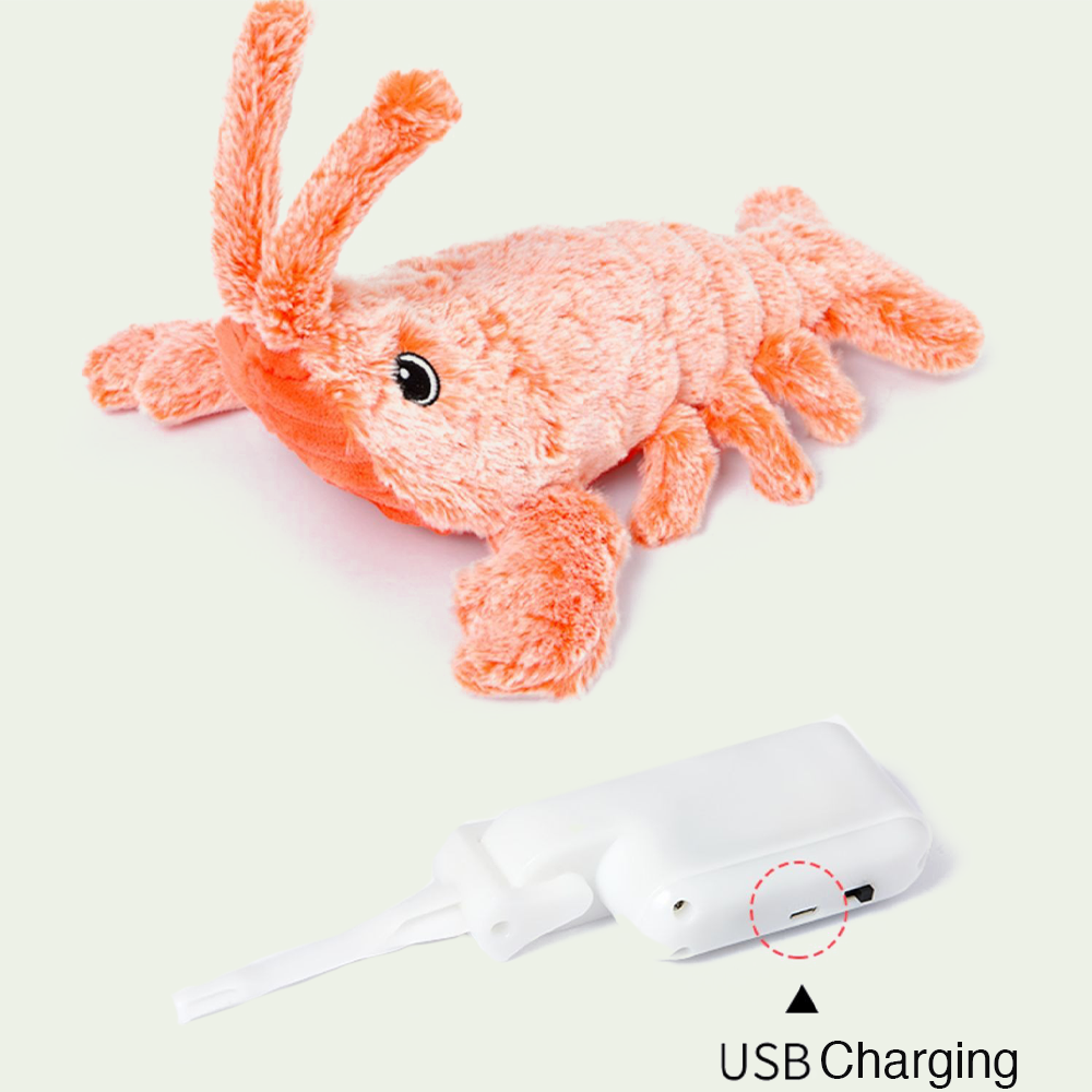 PawActive Wiggling Lobster with USB rechargeable motor and built-in sensor for automatic flipping