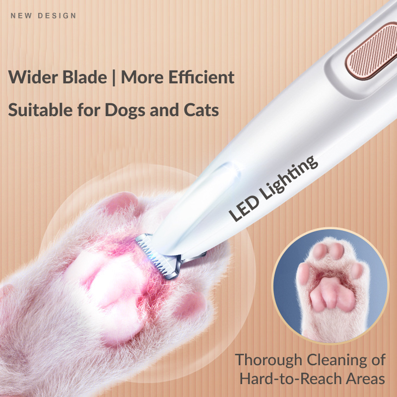 FurFresh LED Pet Paw Trimmer – Waterproof & USB-Charged