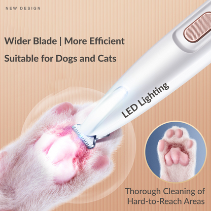 FurFresh LED Pet Paw Trimmer – Waterproof & USB-Charged