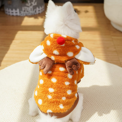 Pawliday Cheer: Plush Reindeer Dog Costume