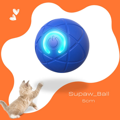 Lightweight and colorful bounce ball toy for cats, perfect for chasing and batting