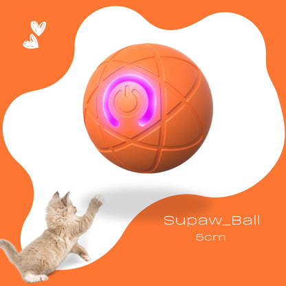 Lightweight and colorful bounce ball toy for cats, perfect for chasing and batting
