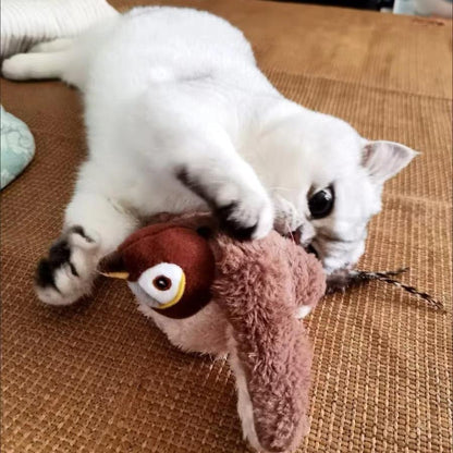 ActivePaw Flappy Frenzy cat toy with realistic wings and chirping sounds.