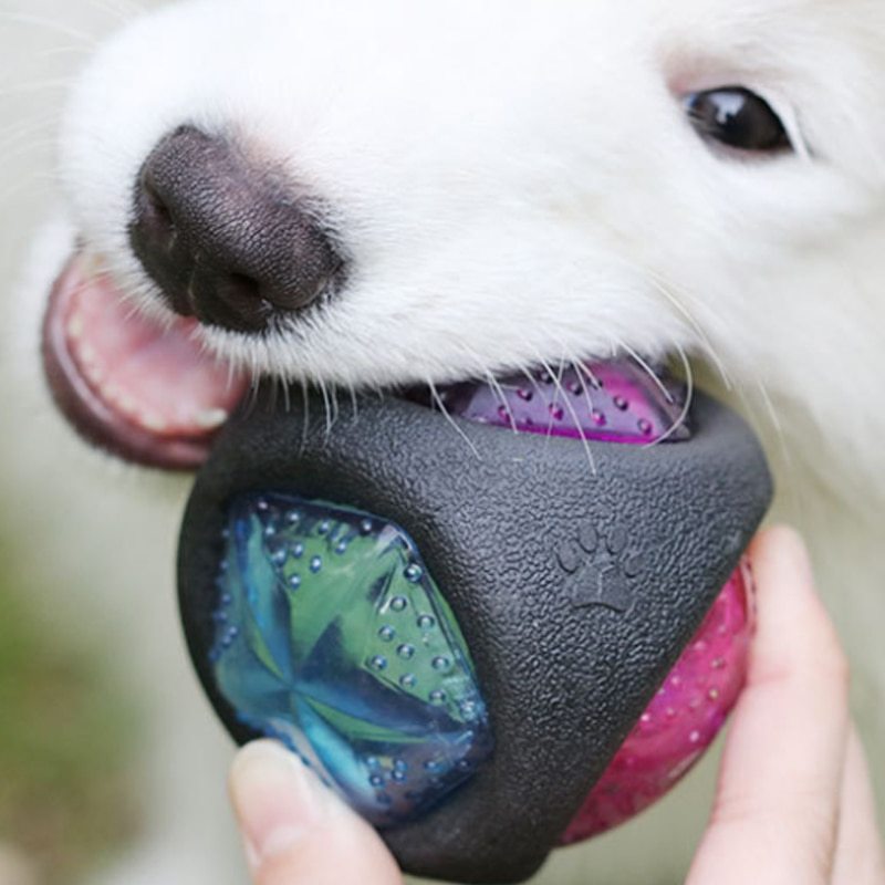 ActivePaw GlowChomp Ball made from durable, export-standard Thermo-Plastic Rubber (TPR), providing a safe and tough chew toy for dogs