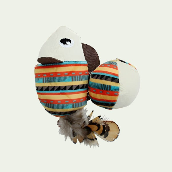 Canvas Chew Toys for Pets-Beige fishball