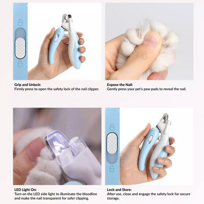 FurFresh LED Pet Paw Trimmer – Waterproof & USB-Charged