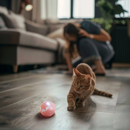 PawActive Rolling Ball for cats, featuring simulated prey-like movement to keep pets engaged