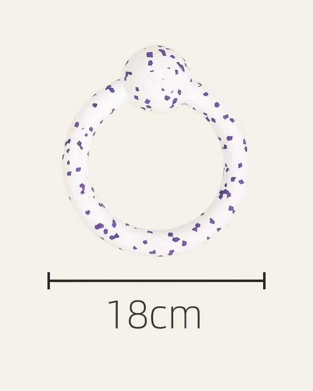 ActivePaw Adventure Duo white ring dog toy, 18 cm diameter