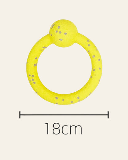 ActivePaw Adventure Duo yellow ring dog toy, 18 cm diameter