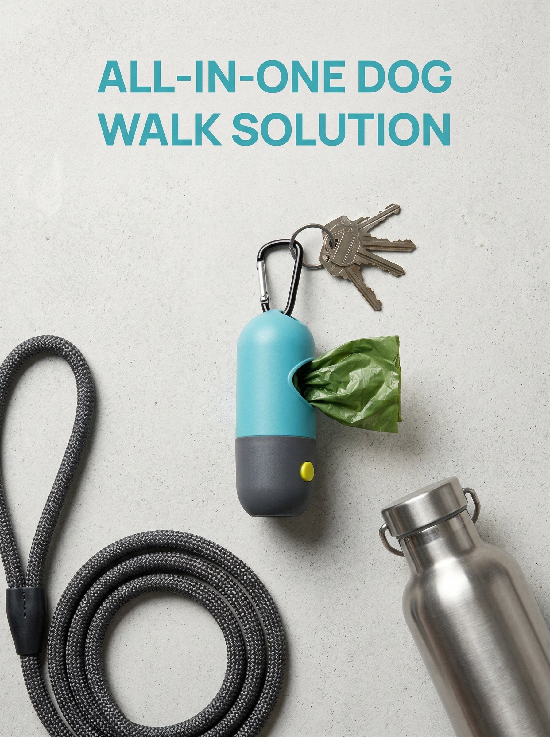 Trailblaze Glow Waste Capsule all-in-one dog walk solution with leash, bags, and light