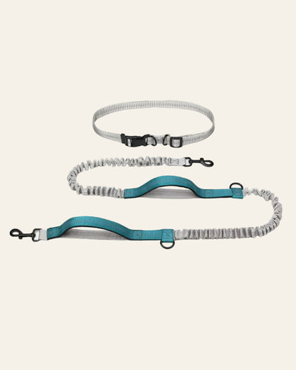 UrbanStride Reflective Run Belt hands-free dog running leash in teal, product view