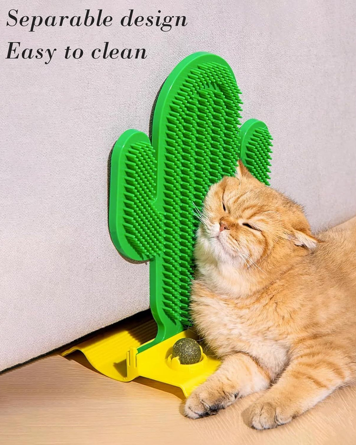 WhiskerBloom Cactus Oasis separable design for easy cleaning, cat self-grooming toy