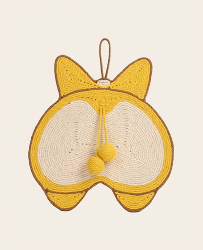 WhiskerBloom Corgi Sisal Scratch Pad hangable cat scratcher, product view