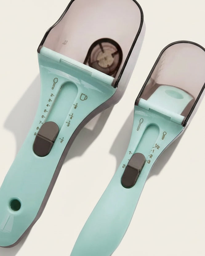 WhiskerBloom Measure & Stick Scoop size comparison showing small and large options