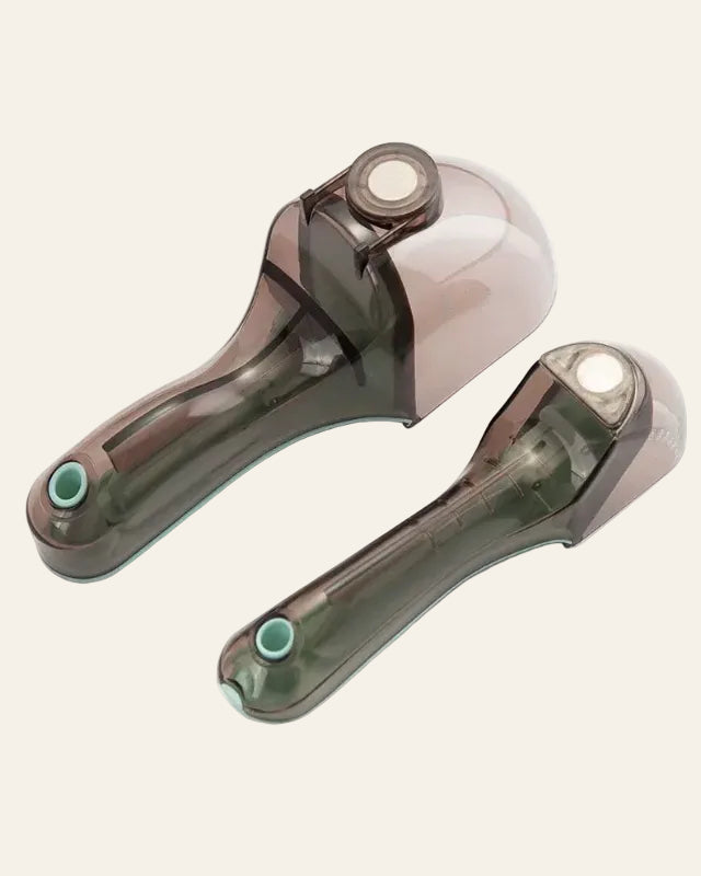 WhiskerBloom Measure & Stick Scoop set shown in two sizes, product view