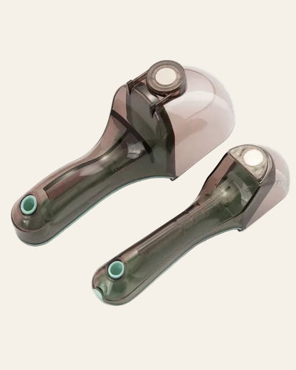 WhiskerBloom Measure & Stick Scoop set shown in two sizes, product view