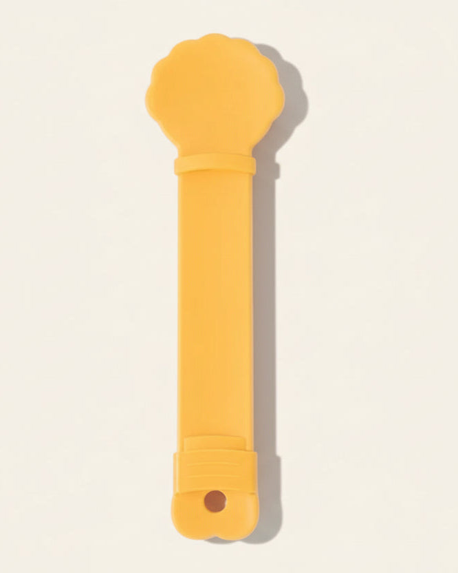 WhiskerBloom TreatStrip Spoon cat treat squeezer spoon in yellow, product view